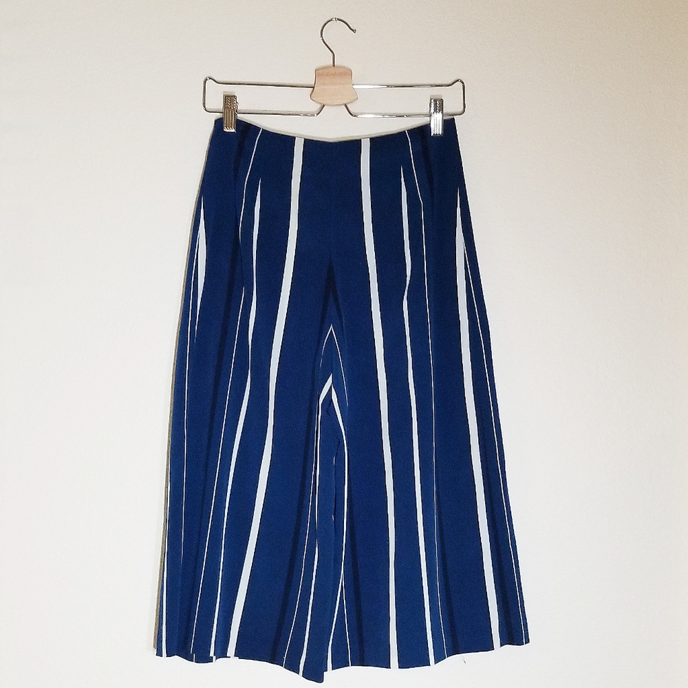 ZARA blue striped culottes - Picture 3 of 4